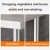 Stainless Steel Work Table, Double-Tiered Prep Table with Open Shelf and Adjustable Feet view 4
