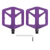 Enlarged Nylon Fiber Anti-Slip Flat Pedals for Road and Mountain Bikes, Purple view 1