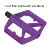 Enlarged Nylon Fiber Anti-Slip Flat Pedals for Road and Mountain Bikes, Purple view 2
