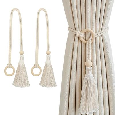 2-Pack Wooden Curtain Holders