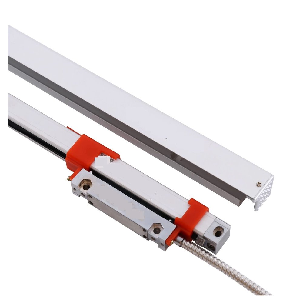 Linear Scale with Digital Display, KA-200 16 x 16 mm, Slim DRO Linear Scale, KA200 120–200 mm, 0.005 mm TTL, Thin Optical Encoder Scale for Milling Machines or Lathes