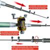 ZWCSHUU Mini Telescopic Fishing Rod and Reel Combo Set, Pen-Style, Yellow view 4