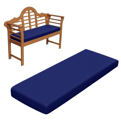RZYW 5 cm Thick Waterproof Outdoor Bench Cushion, Blue, 155 x 60 cm