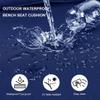 RZYW 5 cm Thick Waterproof Outdoor Bench Cushion, Blue, 155 x 60 cm view 2