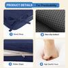 RZYW 5 cm Thick Waterproof Outdoor Bench Cushion, Blue, 155 x 60 cm view 4