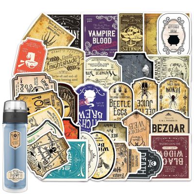 Halloween Potion Stickers - 50pcs Waterproof Labels