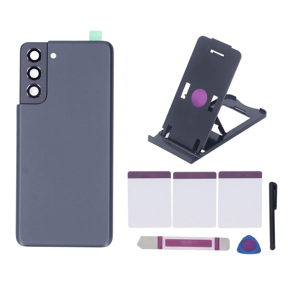 Mtlavishness Replacement Back Glass Cover for S21 with Camera Lens Adhesive and Repair Tools