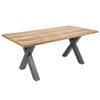 MONTREAL Dining Table 180 cm - Black/Natural - Oak Wood - Sturdy view 1