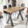 MONTREAL Dining Table 180 cm - Black/Natural - Oak Wood - Sturdy view 3
