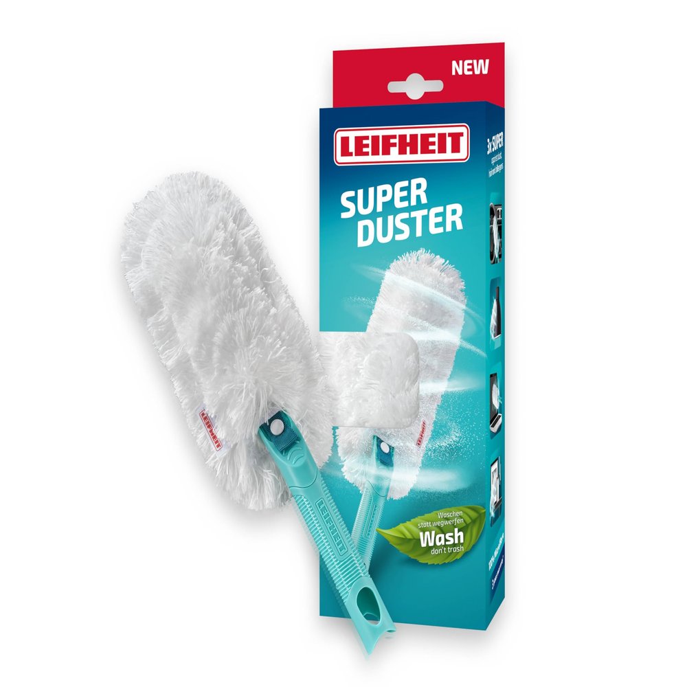 Leifheit SUPERDUSTER Washable Duster for Fast Dust Removal