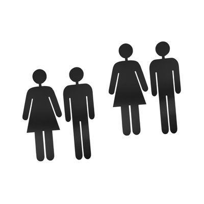 HAPINARY 2 Pairs of Restroom Signs for Men and Women