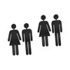 HAPINARY 2 Pairs of Restroom Signs for Men and Women view 1