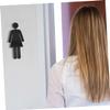 HAPINARY 2 Pairs of Restroom Signs for Men and Women view 3