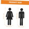 HAPINARY 2 Pairs of Restroom Signs for Men and Women view 4