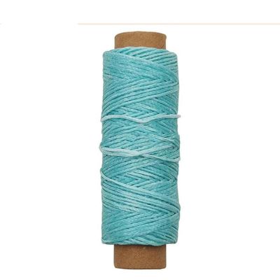 LYVQZPWLR Highly Flexible Flat Waxed Sewing Thread, 50/30/12 m, 150D, 0.8 mm, No. 36 Sky Blue, 50 m