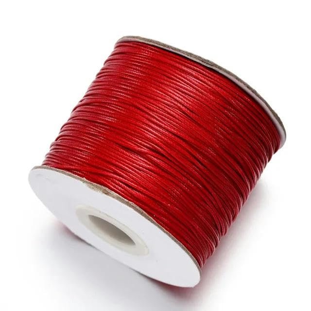 Highly Flexible Waxed Cord, 10 m/Lot, 0.5–2.5 mm, Dark Red, 2.0 mm