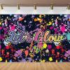 Let Glow Neon Photography Backdrop, Glow-in-the-Dark Paint Splatter, 200 x 140 cm view 1