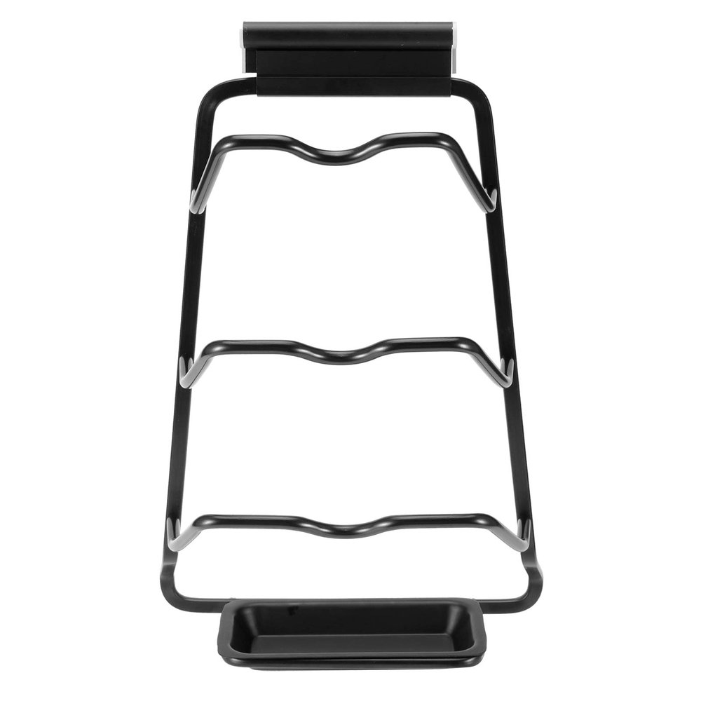 Brrnoo Wall-Mounted Cutting Board and Pot Lid Holder (Black S-Space)