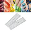 Fake Nails Measuring Ruler - Transparent PVC Soft Ruler for Accurate Nail Measurement, Portable 10pcs Nail Measuring Tool view 2