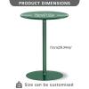 High Round Bistro Table with Metal Base, Green, 70 x view 2
