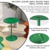 High Round Bistro Table with Metal Base, Green, 70 x view 4