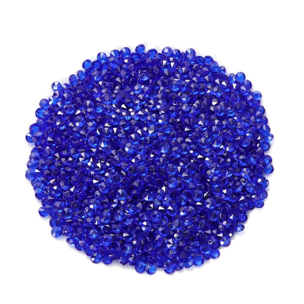 NOLITOY 1000pcs Transparent Diamonds for Weddings and Parties - Dark Blue Table Scatter Decoration