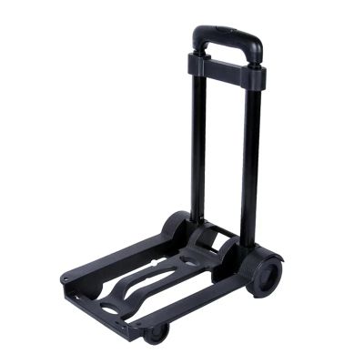 LCKKJHG Foldable Hand Cart, Small Lightweight Telescopic Wagon, Black 02