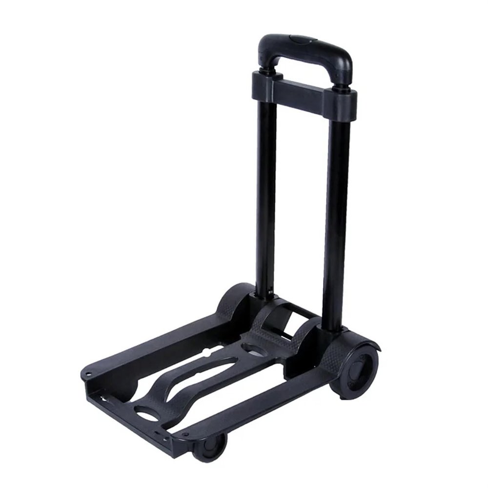 LCKKJHG Foldable Hand Cart, Small Lightweight Telescopic Wagon, Black 02