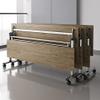 Folding Conference Table Set with Modesty Panels and Locking Casters view 1