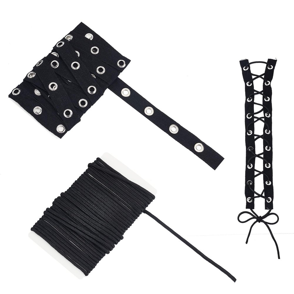 letsinstyle 4 Yards Black Ribbon Set