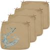 JORTUIO Outdoor Sofa Cushion Covers, 4-Pack, Khaki, 48 x 48 x 10 cm view 1