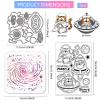 GLOBLELAND Space Comic Cats Silicone Stamps and Dies Set view 2