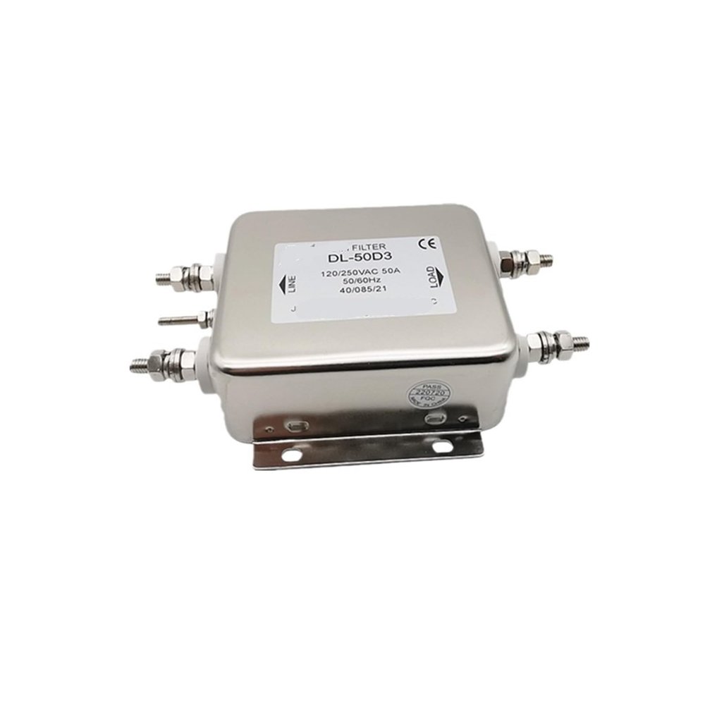 DL-20D1 / DL-30D1 / DL-50D3 220 V EMI Filter, 20 A / 30 A / 50 A (DL-50D3, 50 A)