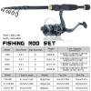 ZWCSHUU Telescopic Fishing Rod and Spinning Reel Combo, 1.8/2.1/2.4 m Carbon Fiber Rod, 3000 Reel view 2
