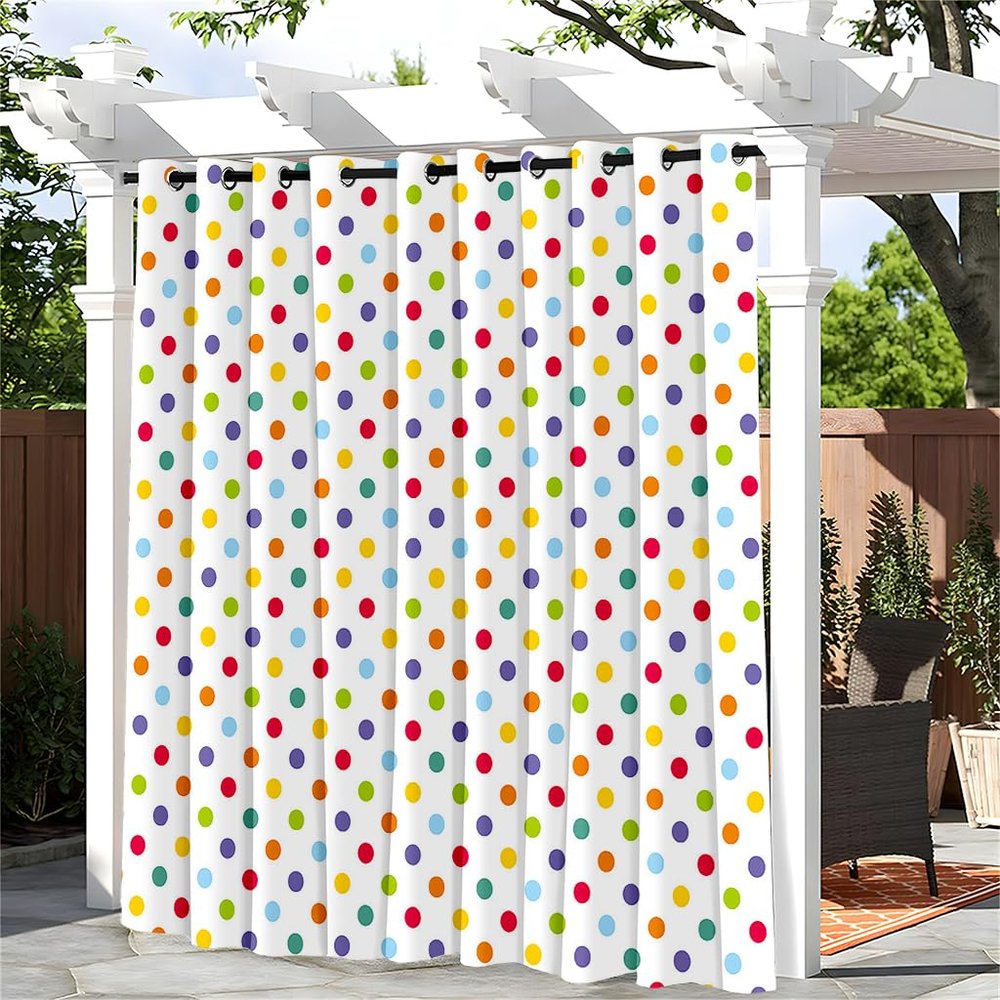 Hixingo Outdoor Curtain with Grommets, 1 Panel, Waterproof Privacy Curtain