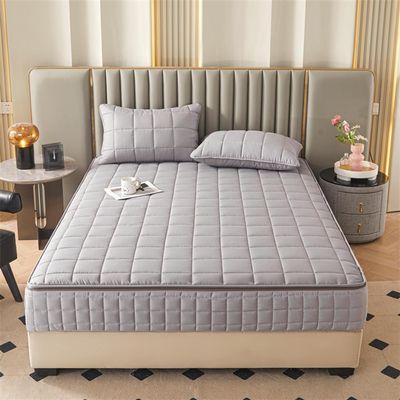 Quilted Mattress Cover with Zipper, 360° Encasement Protection, Washable and Removable, Fitted Sheet, Mattress Pad, A-140 x 200 + 25 cm