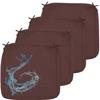 JORTUIO Outdoor Sofa Cushion Covers, 4-Pack, Dark Coffee, 55 × 50 × 10 cm view 1