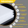 XJJDCB White PTFE Teflon Plastic Sheet, 0.530 mm Thick, Formable Fluoropolymer Sheet, Heat-Resistant, Chemical-Resistant, Insulating, 100 x 100 x 4 mm, 2 Pcs view 2