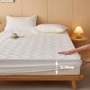 Waterproof Fitted Sheet, 120 x 200 cm + 30 cm Pillowcase, Extra Deep, Breathable Mattress Protector with Elastic Edges view 4