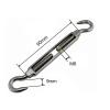 WTAXBH 2-Pack Silver 304 Stainless Steel Turnbuckle, Hook-to-Hook, M5/M6/M8, Adjustable Wire Rope Tensioner (M6) view 2