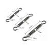 WTAXBH 2-Pack Silver 304 Stainless Steel Turnbuckle, Hook-to-Hook, M5/M6/M8, Adjustable Wire Rope Tensioner (M6) view 3