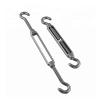 WTAXBH 2-Pack Silver 304 Stainless Steel Turnbuckle, Hook-to-Hook, M5/M6/M8, Adjustable Wire Rope Tensioner (M6) view 4