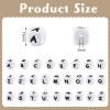 LEGENTLISUR 20 Pcs Silicone Letter Beads 12mm Cube White Vowel Alphabet Loose Beads for Friendship Bracelets Necklaces Keychains Jewelry Crafting DIY Projects (Letter A) view 2