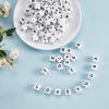 LEGENTLISUR 20 Pcs Silicone Letter Beads 12mm Cube White Vowel Alphabet Loose Beads for Friendship Bracelets Necklaces Keychains Jewelry Crafting DIY Projects (Letter A) view 3