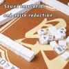 CYHTYM Square Leather Mahjong Mat, Noise-Reducing Table Mat with Storage Bag (Gray 2, 85 cm/33.4 in) view 3