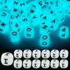 LEGENTLISUR 20 Pcs Glow-in-the-Dark Silicone Letter Beads (Letter A) view 1