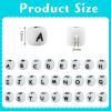 LEGENTLISUR 20 Pcs Glow-in-the-Dark Silicone Letter Beads (Letter A) view 2