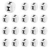LEGENTLISUR 20 Pcs Silicone Letter Beads 12mm Cube Vowel Initials White Alphabet Beads for Friendship Bracelets Necklaces Keychains DIY Projects (Letter I) view 1