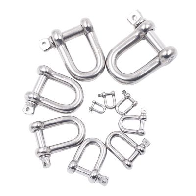 LZTDSBX 316 Stainless Steel D-Ring Anchor Shackle, M4-M38, Screw Pin
