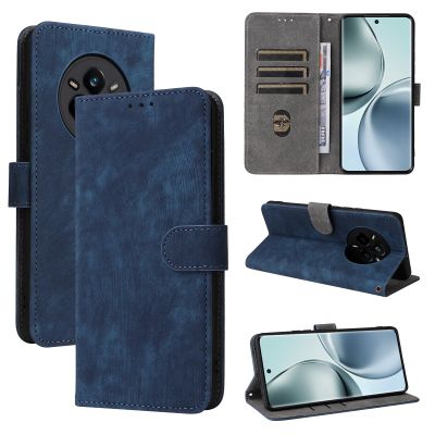 Rfvzubemok Flip Wallet Case Compatible with Realme 14 Pro 5G, Magnetic Closure, Blue